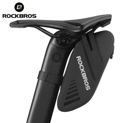 ROCKBROS Bicycle Saddle Bag 0.6L Capacity Waterproof Bike Rear Tail Bag Can Hang Taillights MTB Road Bike Bag Bike Accessories