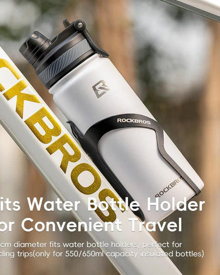 ROCKBROS 1L Thermal Water Bottle Sports Water Bottle Non Slip 304 Stainless Steel Cold And Hot Thermo Cup Cycling Hiking Equip