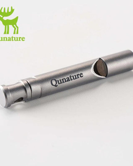 Qunature Portable Whistle Backpack Camping Hiking Survival Whistle Outdoors Tools Pure Titanium Whistle 1pcs Emergency Gear