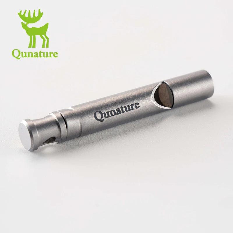 Qunature Portable Whistle Backpack Camping Hiking Survival Whistle Outdoors Tools Pure Titanium Whistle 1pcs Emergency Gear