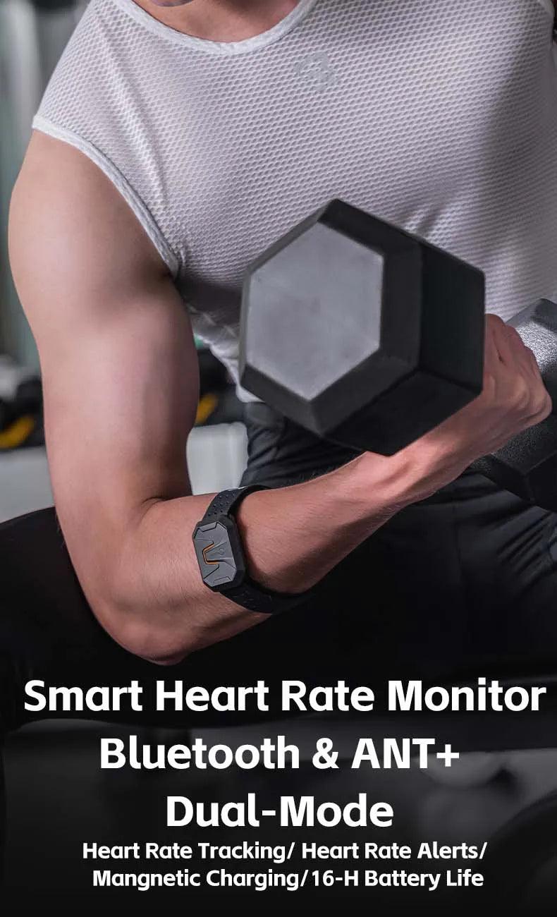 ROCKBROS Heart Rate Strap AND Bluetooth Chest Strap Arm Wrist Strap Training Heart Rate Monitor Magnetic Charging Technology