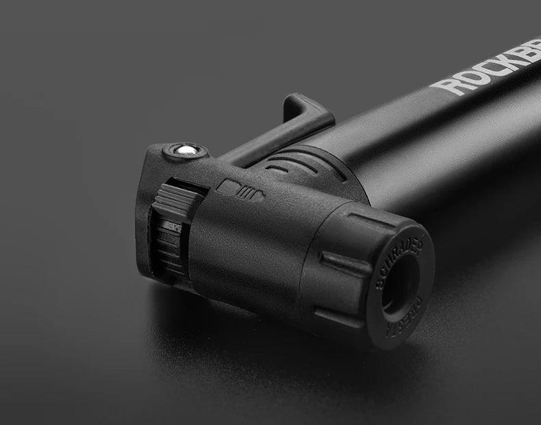 ROCKBROS Portable Pocket Pump With Ratchet 120PSI AV/FV Aluminum Alloy Ultralight Bicycle Tire Pump Inflator Cycling Tire Pump