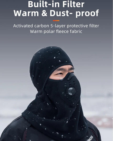 ROCKBROS Full Face Mask Warm Winter Scarf Balaclava Helmet Liner Fishing Skiing Hiking Bike Mask Windproof Breathable Headgear