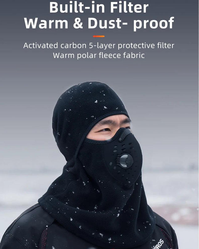 ROCKBROS Full Face Mask Warm Winter Scarf Balaclava Helmet Liner Fishing Skiing Hiking Bike Mask Windproof Breathable Headgear