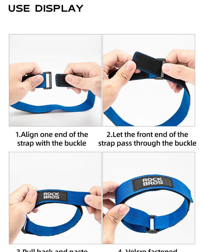 ROCKBROS Bicycle Frame Wheel Fixed Strap For Brompton Folding Bike Body Straps Fixed Belt Ankle Leg Pants Strap Outdoors