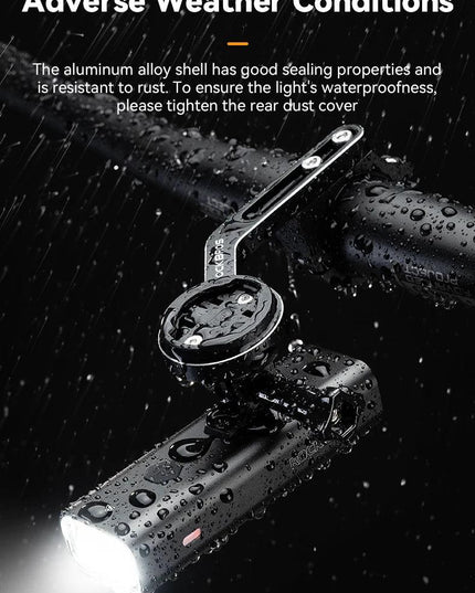 ROCKBROS Bike Front Light IPX6 Type-c Rechargeable Bicycle Hanging Light Headlight LED Flashlight 400/800/1000/1500LM Aluminum