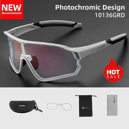 ROCKBROS Cycling Glasses Photochromic MTB Road Bike Glasses UV400 Protection Sunglasses Ultra-light Sport Safe Eyewear Equipment