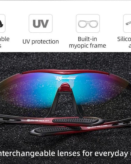ROCKBROS Polarized Glasses UV Protection Goggles Eyewear Photochromic Bicycle Sunglasses Motorcycle Sports Outdoor Glasses