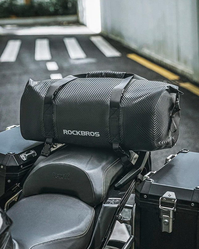 ROCKBROS Waterproof Motorcycle Pannier PVC 20L-60L Tail Bag Travel  Rear Seat Luggage Bag Multiple Carry Motorcycle AccessorIes