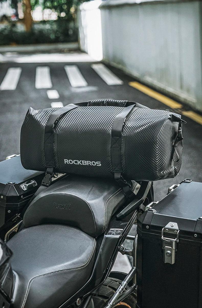 ROCKBROS Waterproof Motorcycle Pannier PVC 20L-60L Tail Bag Travel  Rear Seat Luggage Bag Multiple Carry Motorcycle AccessorIes