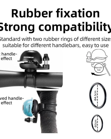 ROCKBROS Creative Bicycle Bell 80DB Copper Alloy Nylon Base Mini Cap Bike Bell for MTB Road Bike Ultra-Light Bicycle Accessories