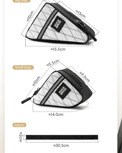 ROCKBROS Mini Triangle Bag Portable Bicycle Bag Ultralight Top Front Tube Frame Triangle Bag for Brompton Bike Cycling Accessory