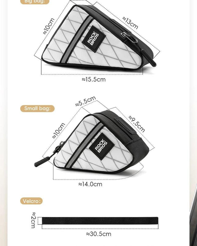 ROCKBROS Mini Triangle Bag Portable Bicycle Bag Ultralight Top Front Tube Frame Triangle Bag for Brompton Bike Cycling Accessory