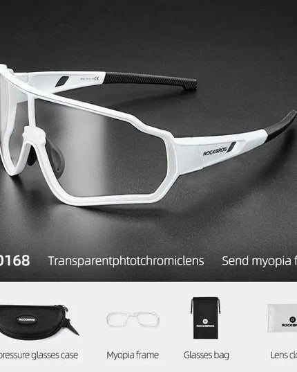 ROCKBROS Cycling Glasses Men Women Photochromic Outdoor Sport Hiking Eyewear Polarized Sunglasses Inner Frame  Bicycle Glasses