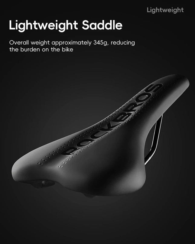 ROCKBROS Bicycle Saddle Comfortable Cycling Cushion Shock Absorption Wear-Resistant Bike Saddle PU Leather Breathable Cushion