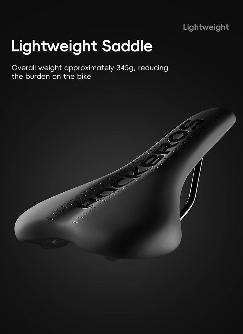 ROCKBROS Bicycle Saddle Comfortable Cycling Cushion Shock Absorption Wear-Resistant Bike Saddle PU Leather Breathable Cushion