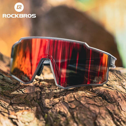 ROCKBROS Polarized Photochromic Glasses Cycling Sunglasses Outdoor Sports UV400 MTB Road Women Men Bicycle Goggles Adjustable