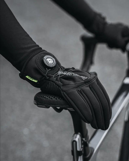 ROCKBROS Warm Bicycle Gloves Outdoor Touch Screen Winter Gloves Windproof Motorcycle Scooter Ski Anti-slip Thermal Bike Glove