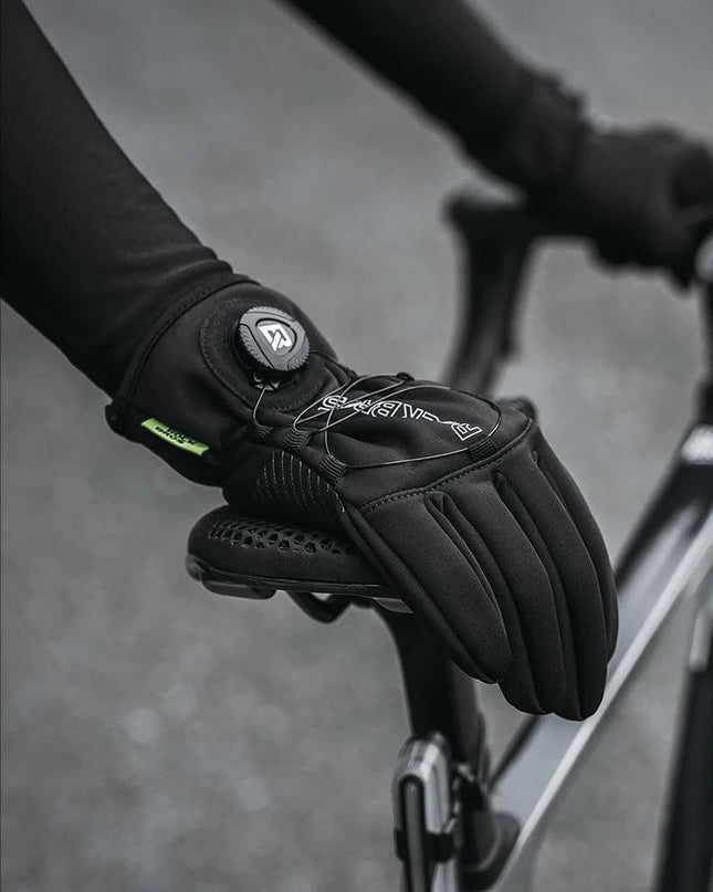 ROCKBROS Warm Bicycle Gloves Outdoor Touch Screen Winter Gloves Windproof Motorcycle Scooter Ski Anti-slip Thermal Bike Glove