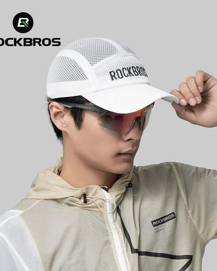 ROCKBROS Breathable Mesh Baseball Cap Summer Cool Quick Dry Hat Golf Tennis Cap Men Women For Outdoor Sports Cycling Running Hat
