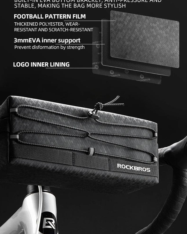ROCKBROS Bicycle Front Bag Large Capacity Storage Case MTB Road Cycling Bicycle Handlebar Multifunction Basket Bike Accessories