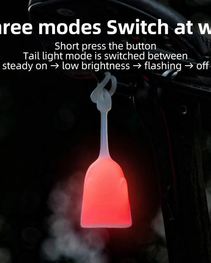 ROCKBROS Bike Rear Light 3 Modes IP64 Dustproof Waterproof Warning Light Tail Bicycle Silicone Shell High Elastic Taillight