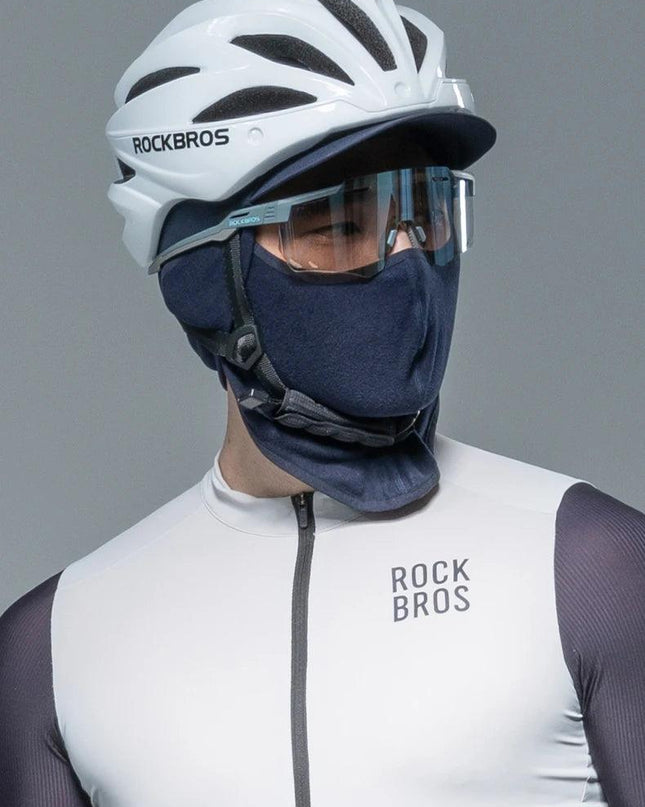 ROCKBROS Winter Cycling Mask and Hat 2 In 1 Fleece Thermal Keep Warm Ear Protection Outdoor Balaclava All Face Mask Men Women