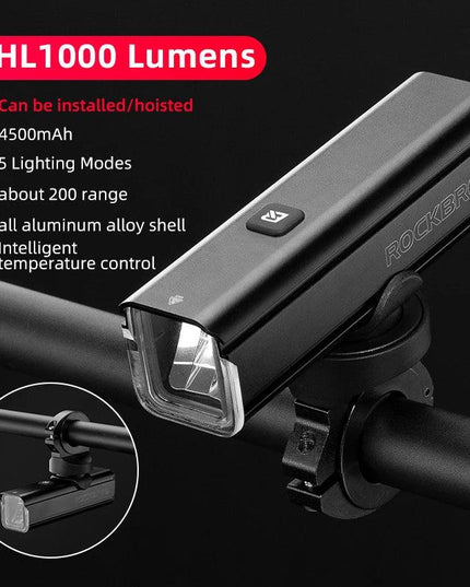 ROCKBROS Bike Light Type-C Charging Front Lamp Headlight Ultralight Flashlight Bicycle Light 200/400/600/800/1000/1500/3000LM