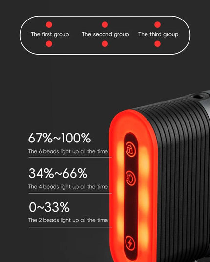 ROCKBROS Bicycle Tail Light With Lock Bluetooth Password Pairing Bike Lock Light IPX6 Waterproof Warning Light Tail  Accessories