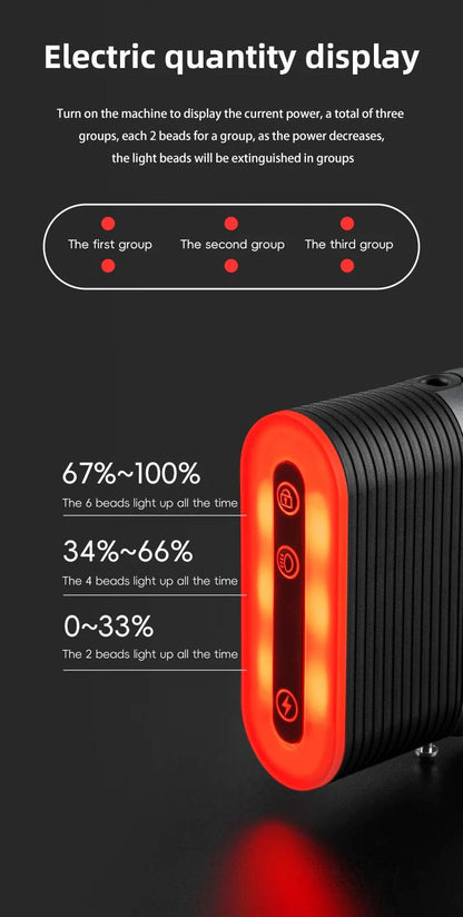 ROCKBROS Bicycle Tail Light With Lock Bluetooth Password Pairing Bike Lock Light IPX6 Waterproof Warning Light Tail  Accessories