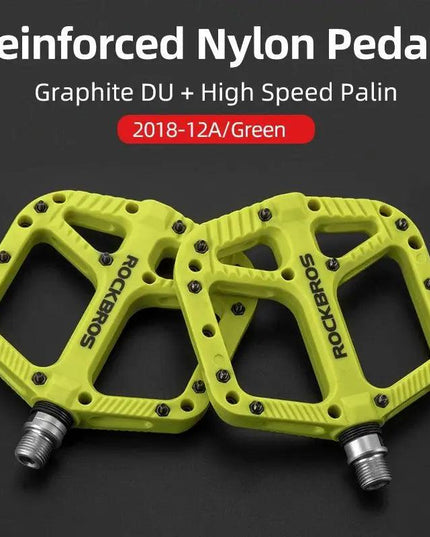 ROCKBROS Ultralight Seal Bearings Bicycle Bike Pedals Cycling Nylon Road bmx Mtb Pedals Flat Platform Bicycle Parts Accessories
