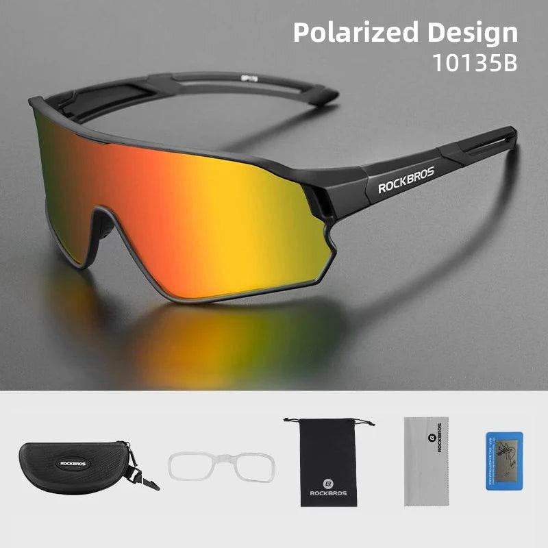 ROCKBROS Bicycle Polarized Glasses UV400 Sport Cycling Glasses Mtb Mountain Bike Eyewear Sunglasses Outdoor Running Goggles