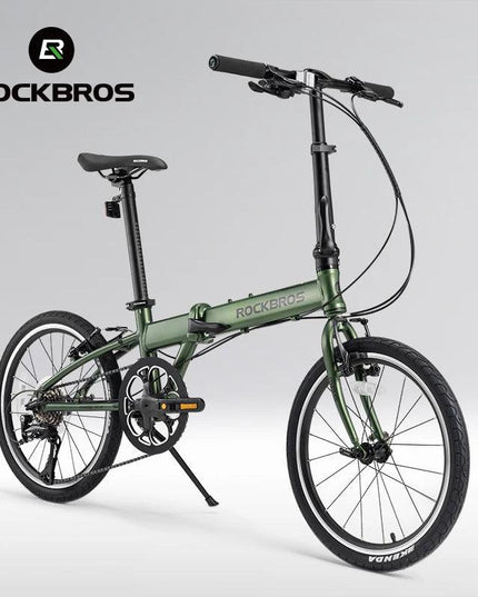 ROCKBROS 20 inch Folding Bike with Shimano 8-speed Aluminium Alloy Frame V Brake Lightweight Adult Unisex Adjustable Bike