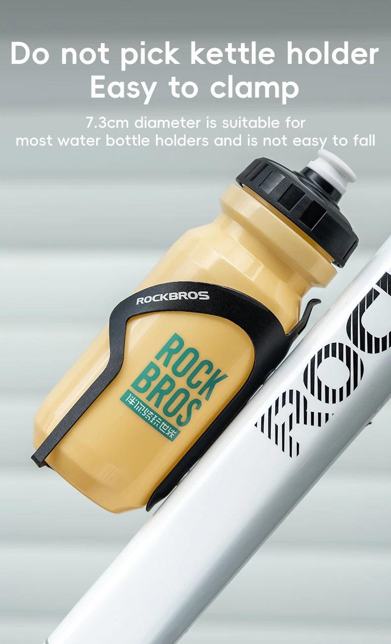 ROCKBROS Bicycle Water Bottle With Dust Cover 600ml PP5 MTB Road Bike Leak-proof Bottle Outdoor Travel Portable Sports Cup