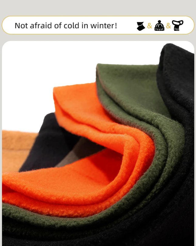 ROCKBROS Winter Scarf Hats Fleece Windproof Balaclava Hiking Warm Mask Bandana Ear Neck Cover Thermal Camping Sport Gear