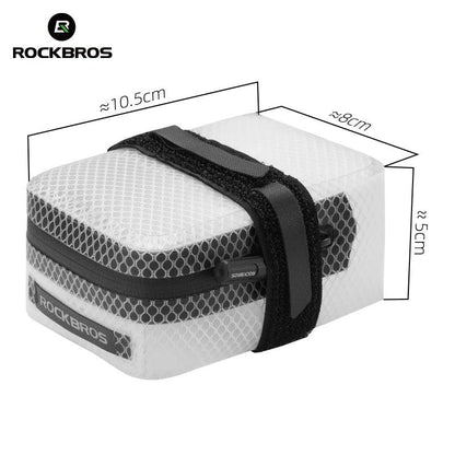 ROCKBROS Bicycle Tail Bag 0.4LMini Saddle Bag Lightweight Waterproof MTB Road Bike Tail Bag Portable Wear-resistant Cycling Gear