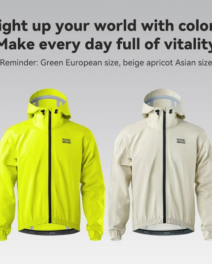 ROCKBROS Waterproof Cycling Jacket Raincoat Waterproof Breathable Outdoor Sport Windbreaker Cycling Hiking Men Women EUR Size