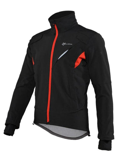 ROCKBROS Bicycle Jacket Winter Cycling Clothing Thermal Fleece Long Sleeve Cycling Bike Clothing Warmer Windproof Sportswear