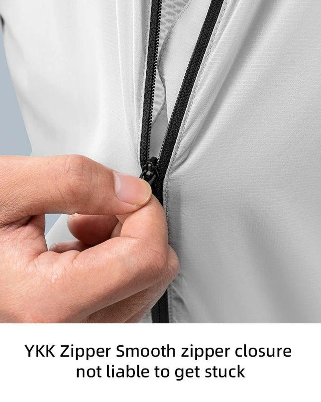 ROCKBROS Lightweight Cycling Jackets Windproof Bike Windbreaker Reflective Breathable Running Jacket Men's Coat With YKK Zipper