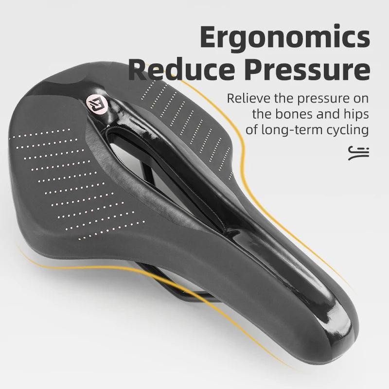 ROCKBROS Bike Saddle MTB Road Bicycle Seat Saddle Ultralight Breathable Comfortable Cushion Racing Soft Cycling Saddle