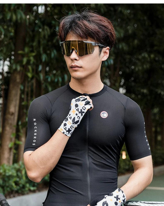 ROCKBROS Cycling Gloves Half Finger Summer Men Women Gloves Breathable Anti Slip MTB Road Bike Gloves Fitness Shock-absorbing