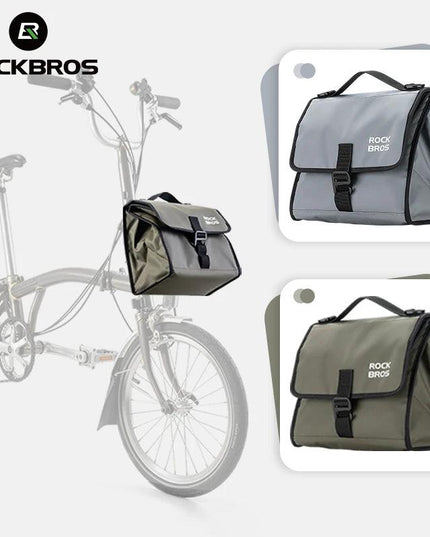 ROCKBROS Foldable Bag Insulated Bike Handlebar Bag Multi Functional 4-7L High Large Capacity Front Bag for Folding Bike