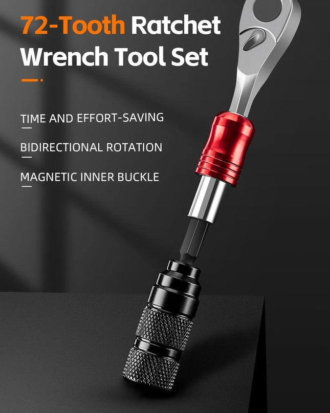 ROCKBROS Bicycle Repair Tool Kits 72 Tooth Ratchet Wrench Set Torque Screwdriver Motorcycle Repair Kit Portable Maintenance Tool