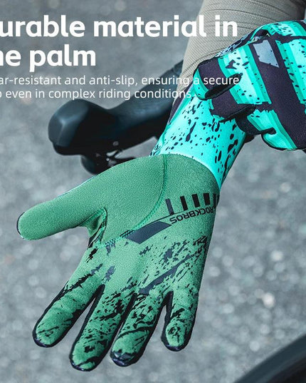ROCKBROS Winter Cycling Gloves Ski Gloves Breathable Warmer MTB Bike Gloves Outdoor Motorcycle Riding Windproof Anti-slip Gloves