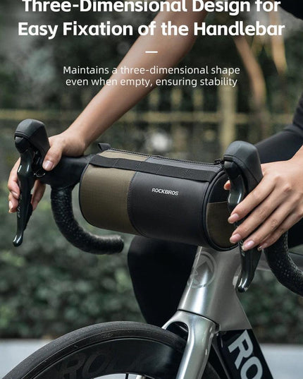 ROCKBROS Bicycle Bag Reflective Handlebar Bag Capacity Storage Multifunctional Portable 1.7L Shoulder Bag Front Bag Accessories