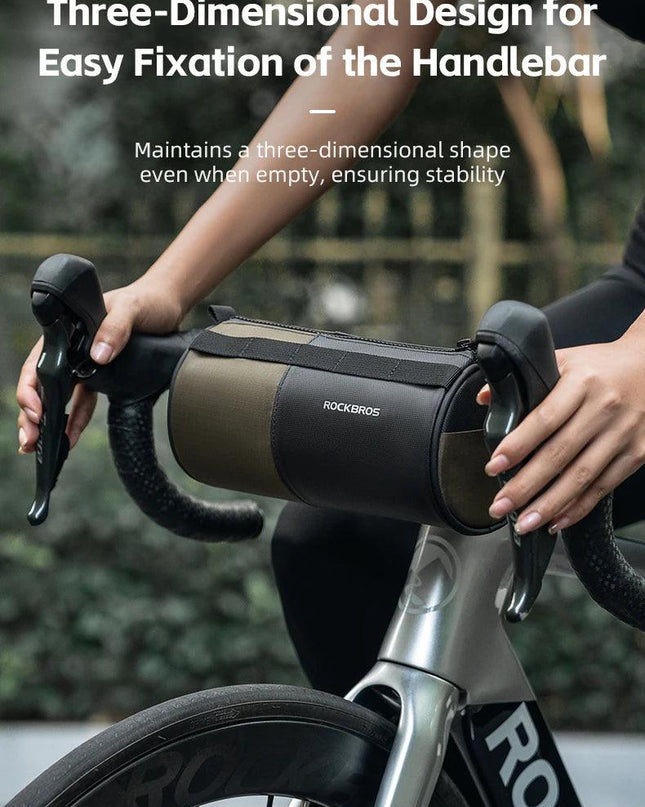 ROCKBROS Bicycle Bag Reflective Handlebar Bag Capacity Storage Multifunctional Portable 1.7L Shoulder Bag Front Bag Accessories