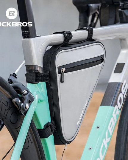 ROCKBROS Bicycle Bag Portable Triangle Bag Reflective Bike Tube Bag Cycling Frame Bag Outdoor Sports Bike Pannier Accessories