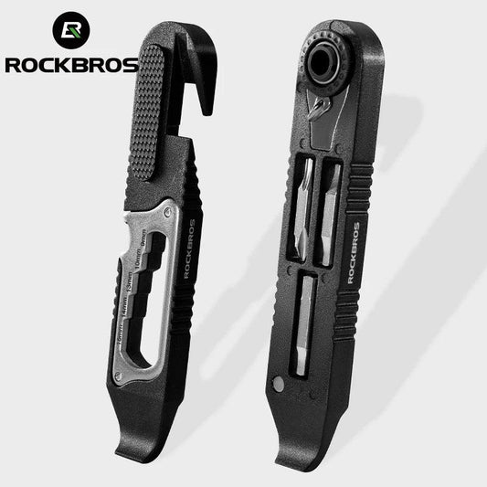 ROCKBROS Bicycle Wrench Set High Strength Multifunctional Portable Bicycle Tire Levers Ratchet Wrench Kit Bike Tire Prying Rod