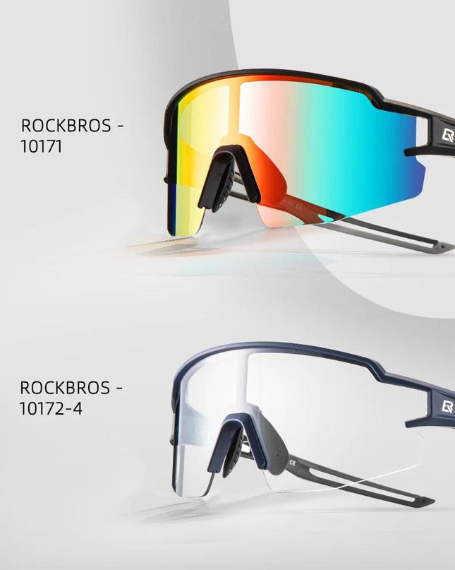 ROCKBROS Cycling Glasses Photochromic Eye Protecting Glasses Glasses Eyewear Goggles Windproof Bicycle Outdoor Sports Sunglasses