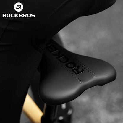 ROCKBROS Bicycle Saddle Comfortable Cycling Cushion Shock Absorption Wear-Resistant Bike Saddle PU Leather Breathable Cushion